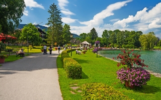 Park bei Bad Wiessee am Tegernsee