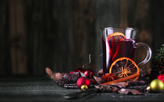 leckerer Glühwein im Glas